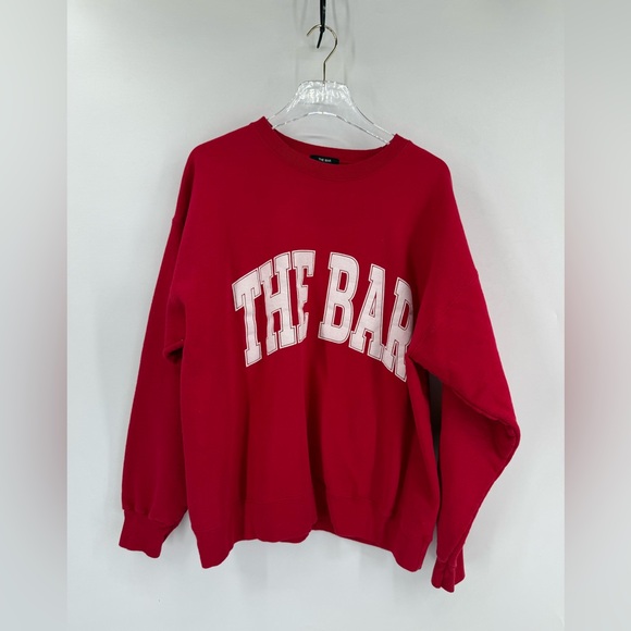 The Bar Varsity Sweatshirt in Ruby Red, L - Picture 8 of 10